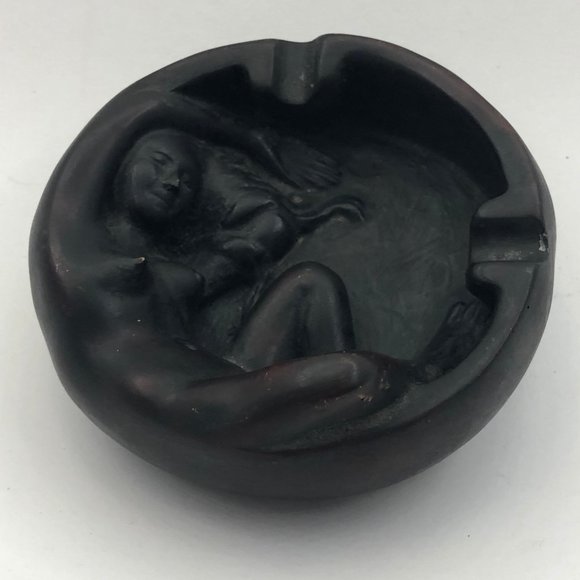 Goddess/Naked Lady Carved Trinket/Incense or Ashtray - Picture 2 of 2
